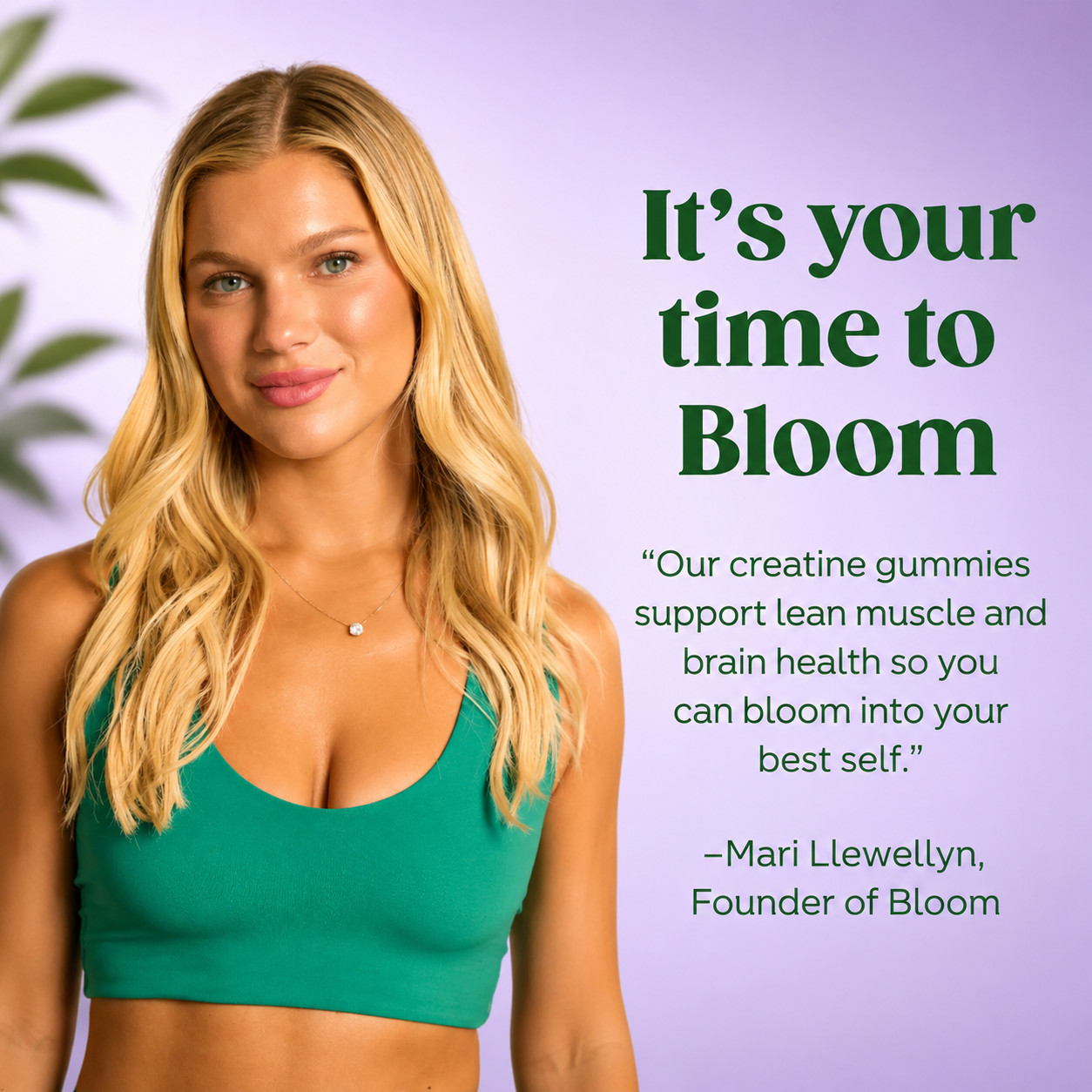 Bloom Creatine Monohydrate Gummies for Women Lean Muscle Strength Brain Support