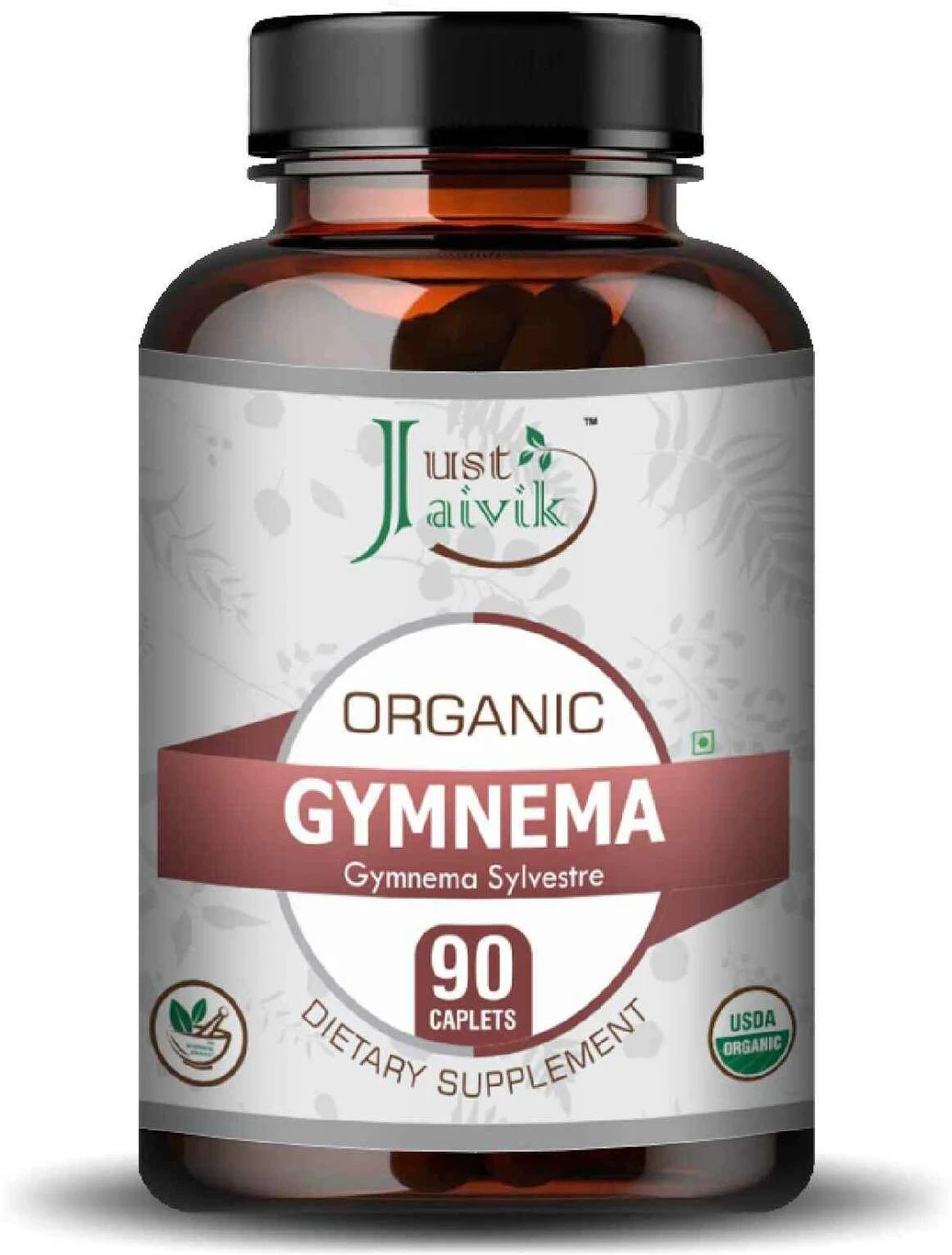 Just Jaivik Organic Gymnema / Gurmar Tablets As Dietary Supplements 750 mg 90tab