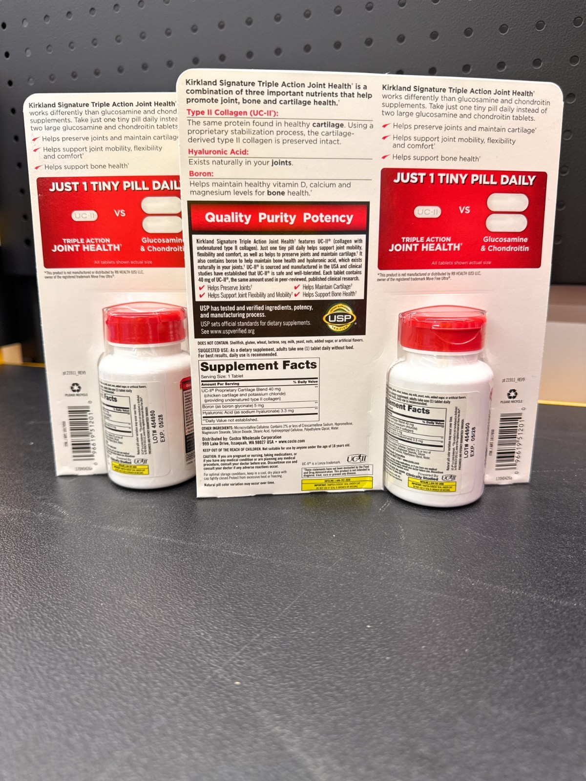 2 Packs Kirkland Triple Action Joint Health 110 Tablets Exp:05/2028