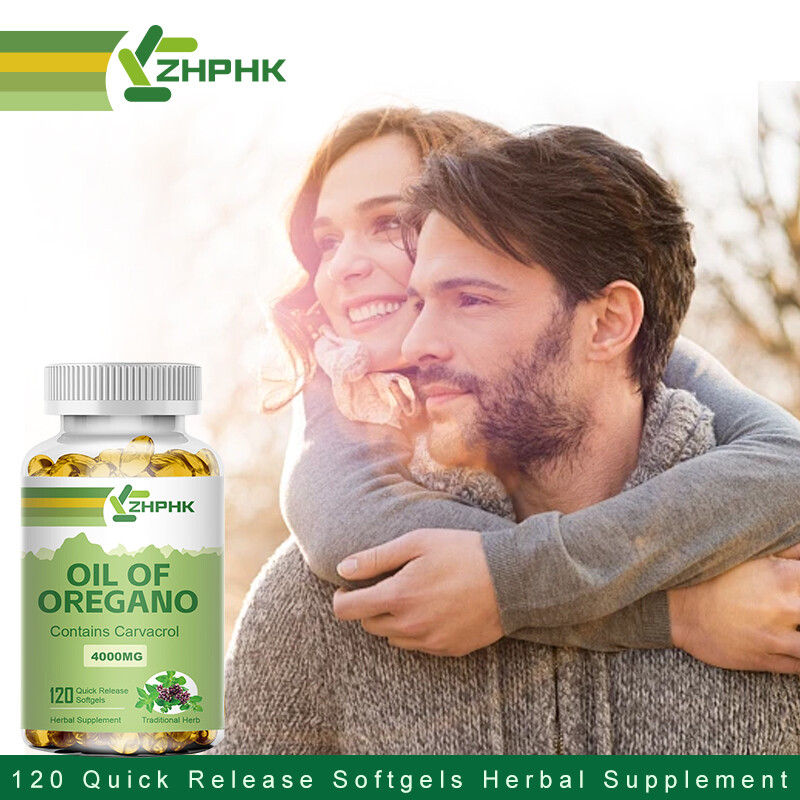 120pcs Oil of Oregano – Carvacrol, Support Digestive, Respiratory, Joint Health