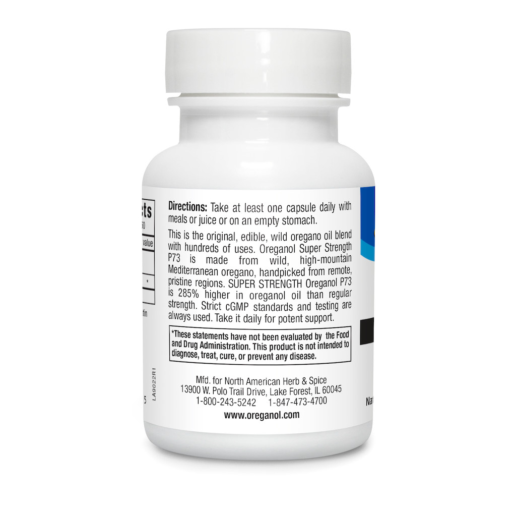 Oreganol P73 Super Strength North American Herb & Spice Softgels 120 Count
