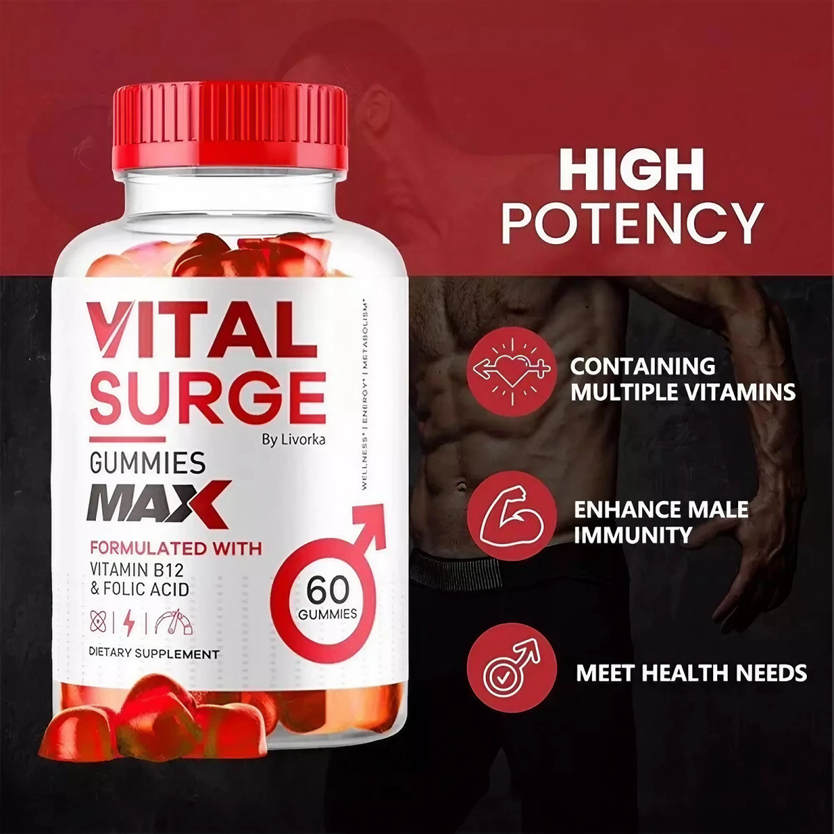 Vital Surge Male Mummy Maximum potency Life Surge Advanced Formula 60 pieces-