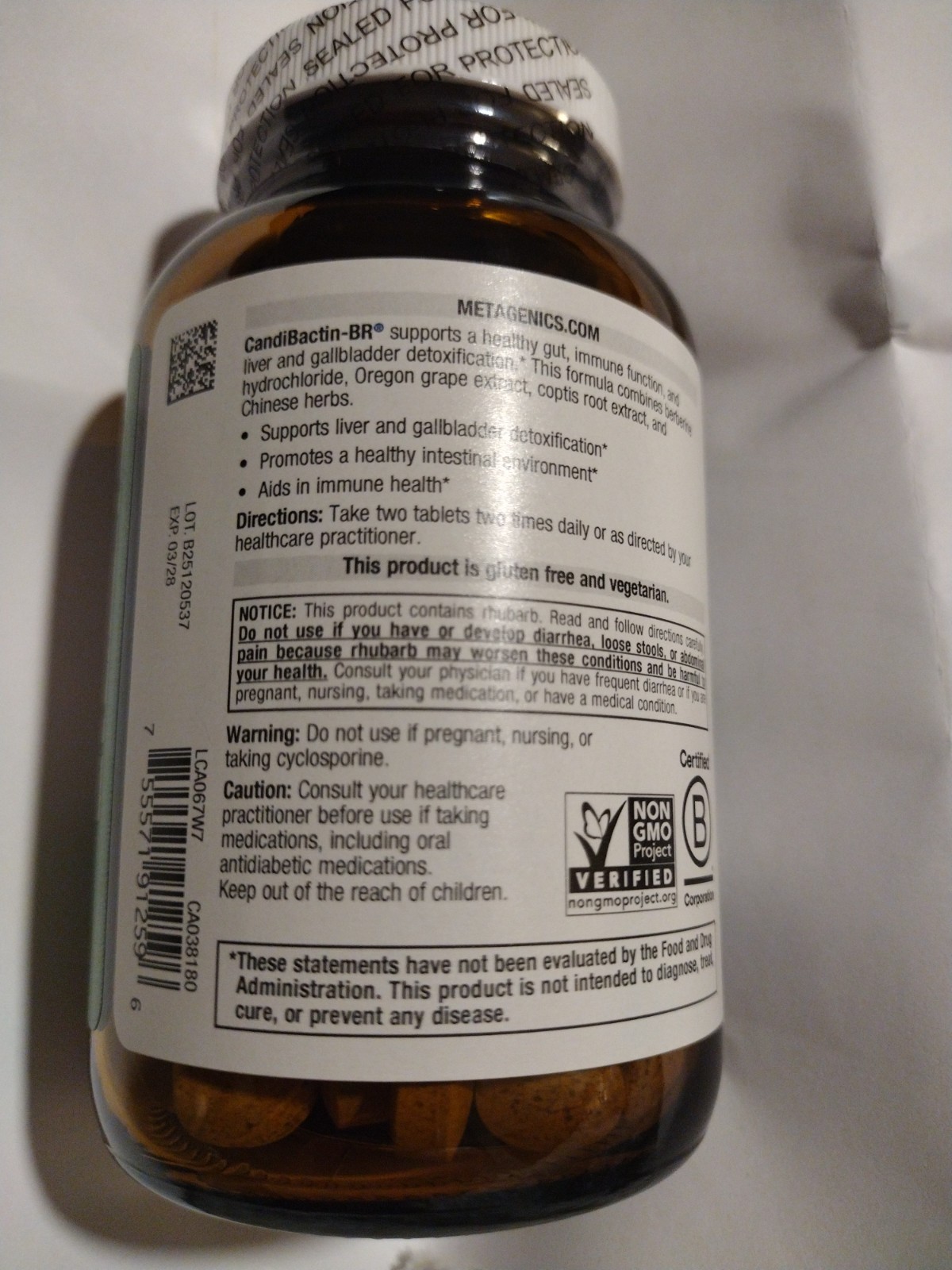 Metagenics Candibactin-BR Dietary Supplement – (180 Count)