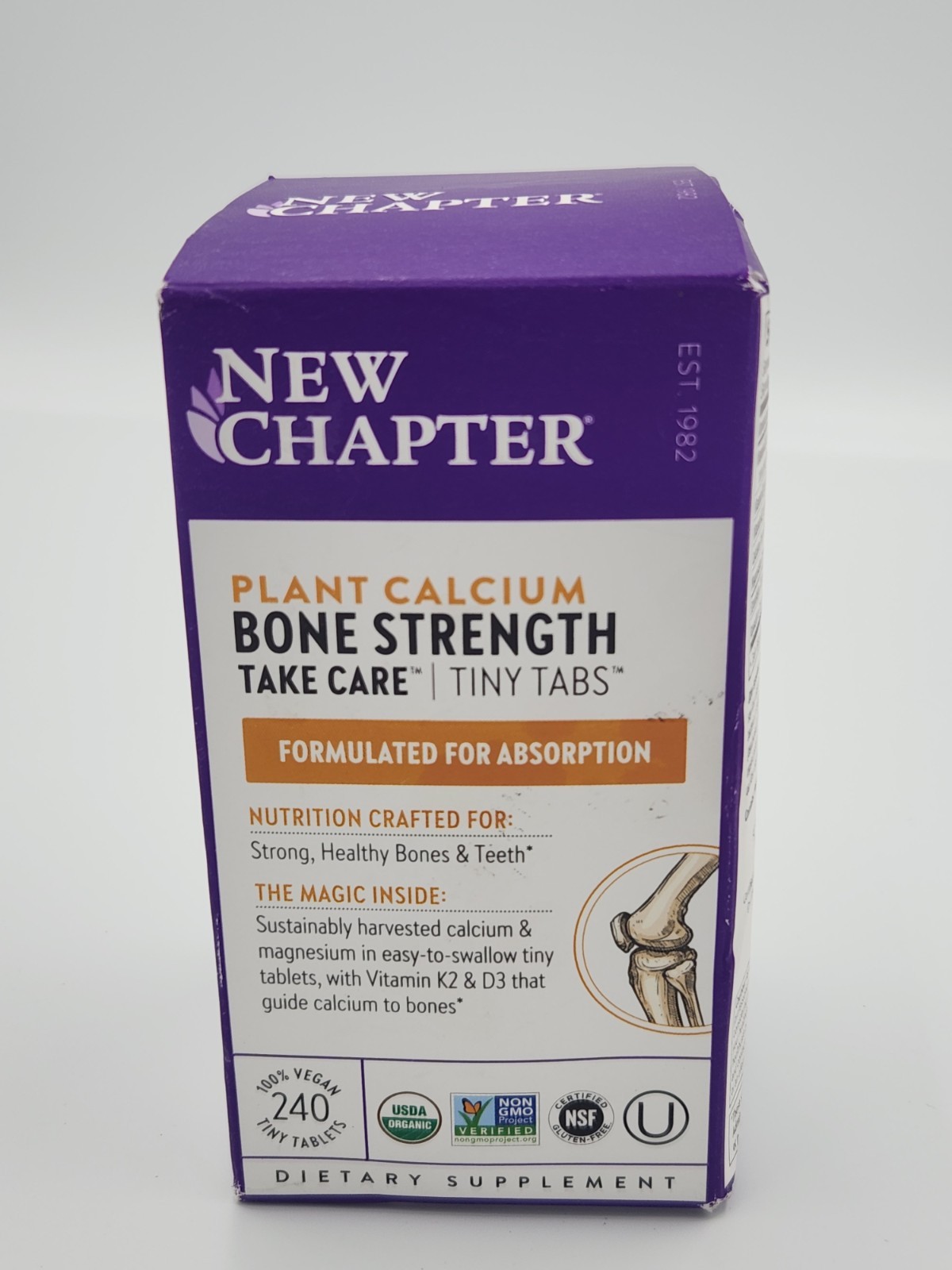 New Chapter Plant Calcium Bone Strength Supplement – 240 Tablets *03/2027*