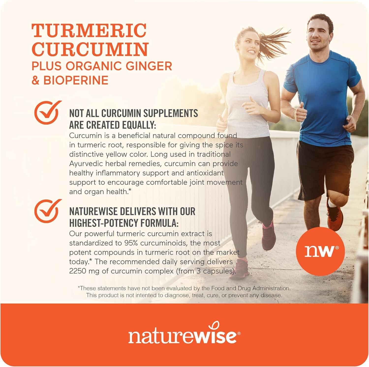 NatureWise Curcumin Turmeric 2250mg – 95% Curcuminoids & BioPerine Black Pepper