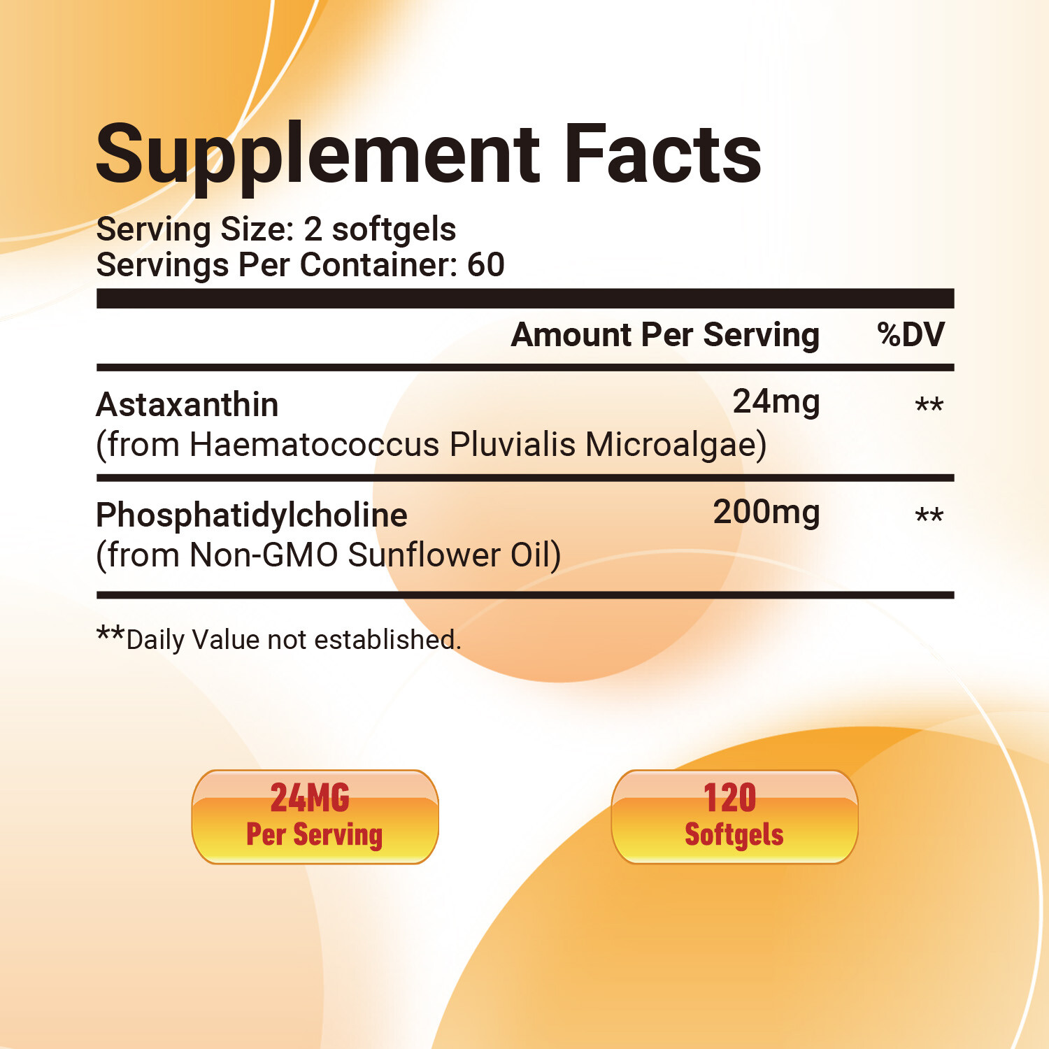 Liposomal Astaxanthin 24mg – with Phosphatidylcholine – Brain and Vision Health