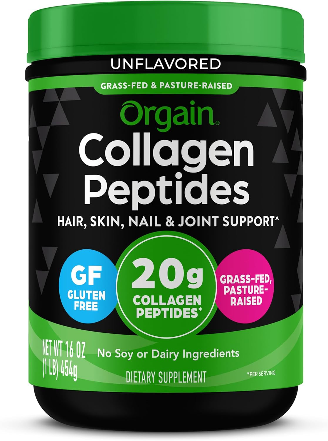 Orgain Hydrolyzed Collagen Peptides Powder for Women & Men, 20G Grass Fed Collag