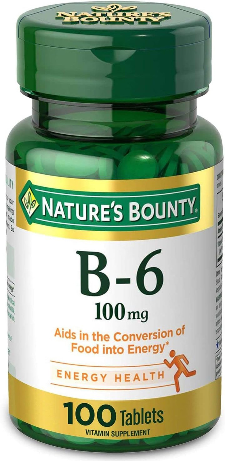 Nature’s Bounty Vitamin B6 100mg Nervous System & Energy Support 100 Tablets