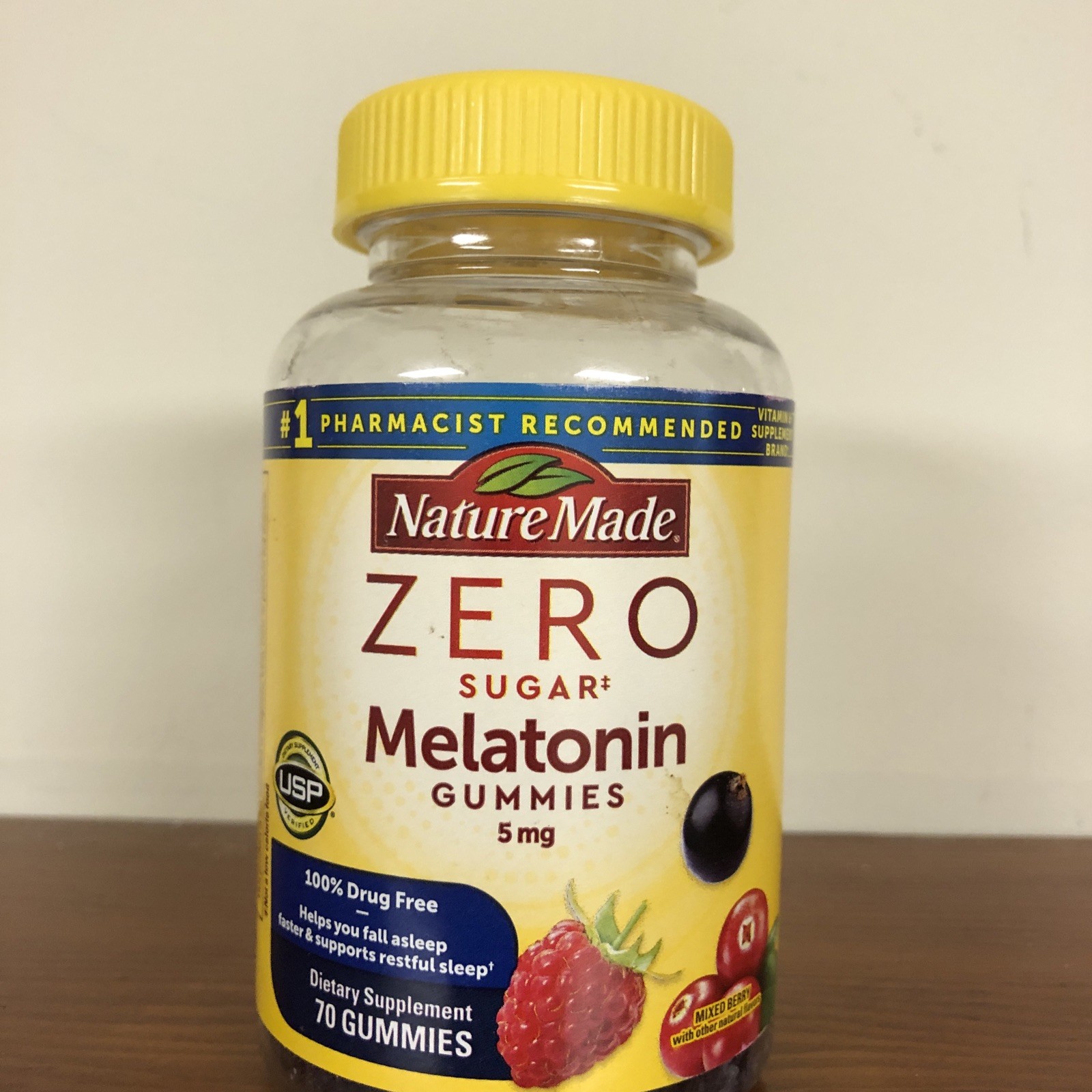 Nature Made Zero Melatonin 5 mg Gummies 70 Count Exp 10/2026