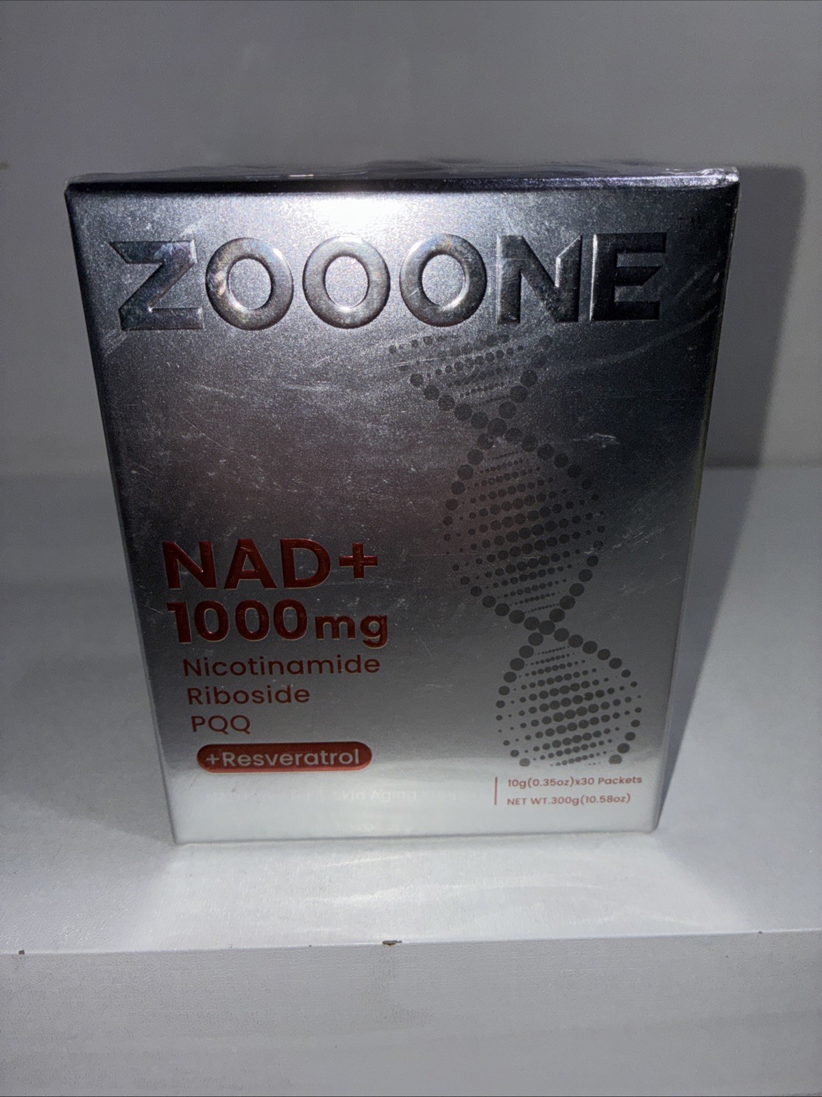 Sealed Zooone NAD+ 1,000 Supplement, 30 Packs/ Exp04/2027