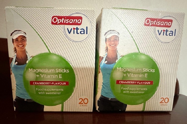 MAGNESIUM STICKS + VITAMIN E x 2 20sticks Brand Optisana Made in Germany
