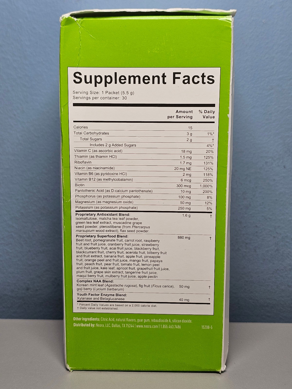 Neora Youth Factor -Antioxidant Boost Powder -30 Packets Exp 1/28 -New! Sealed!