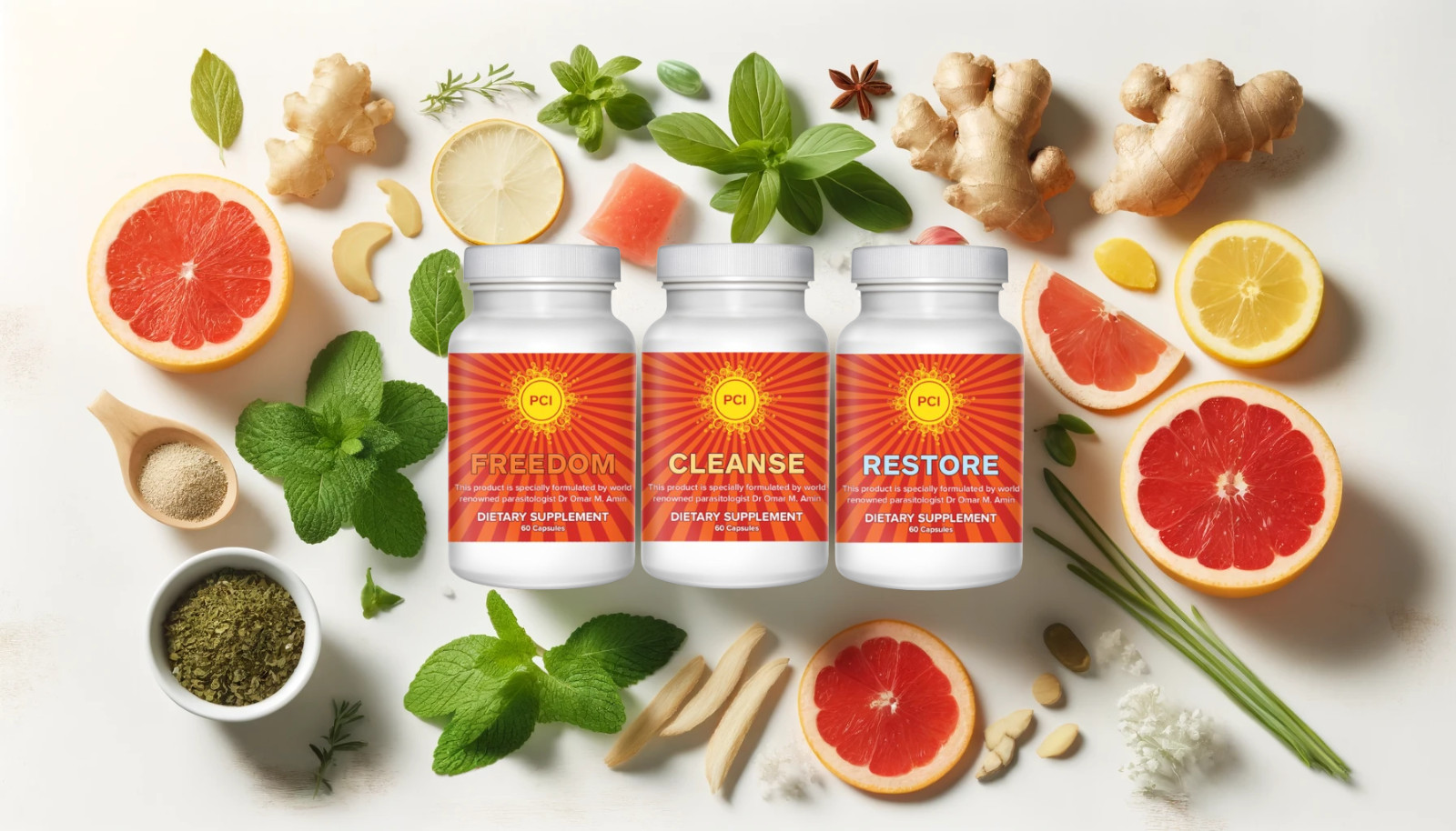 Freedom Cleanse Restore Dr. Omar Amins Intestinal Detox For Unwanted Parasites