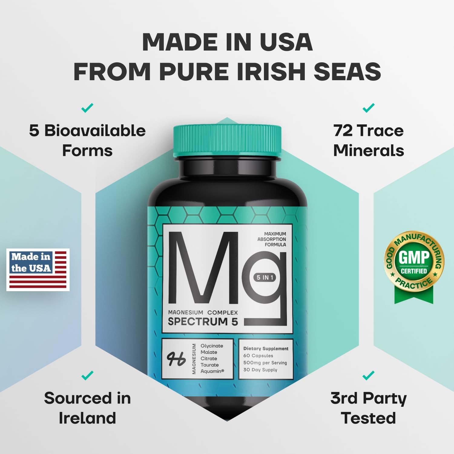 Sonohealth Spectrum 5 Magnesium 5-In-1 Complex 72 Trace Minerals For Enhanced