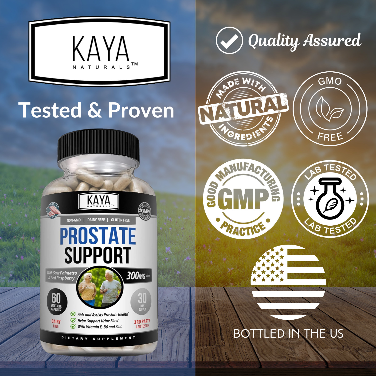 (2 Pack) Prostate Support – Reduce Frequent Urination, Stamina supplement 60ct