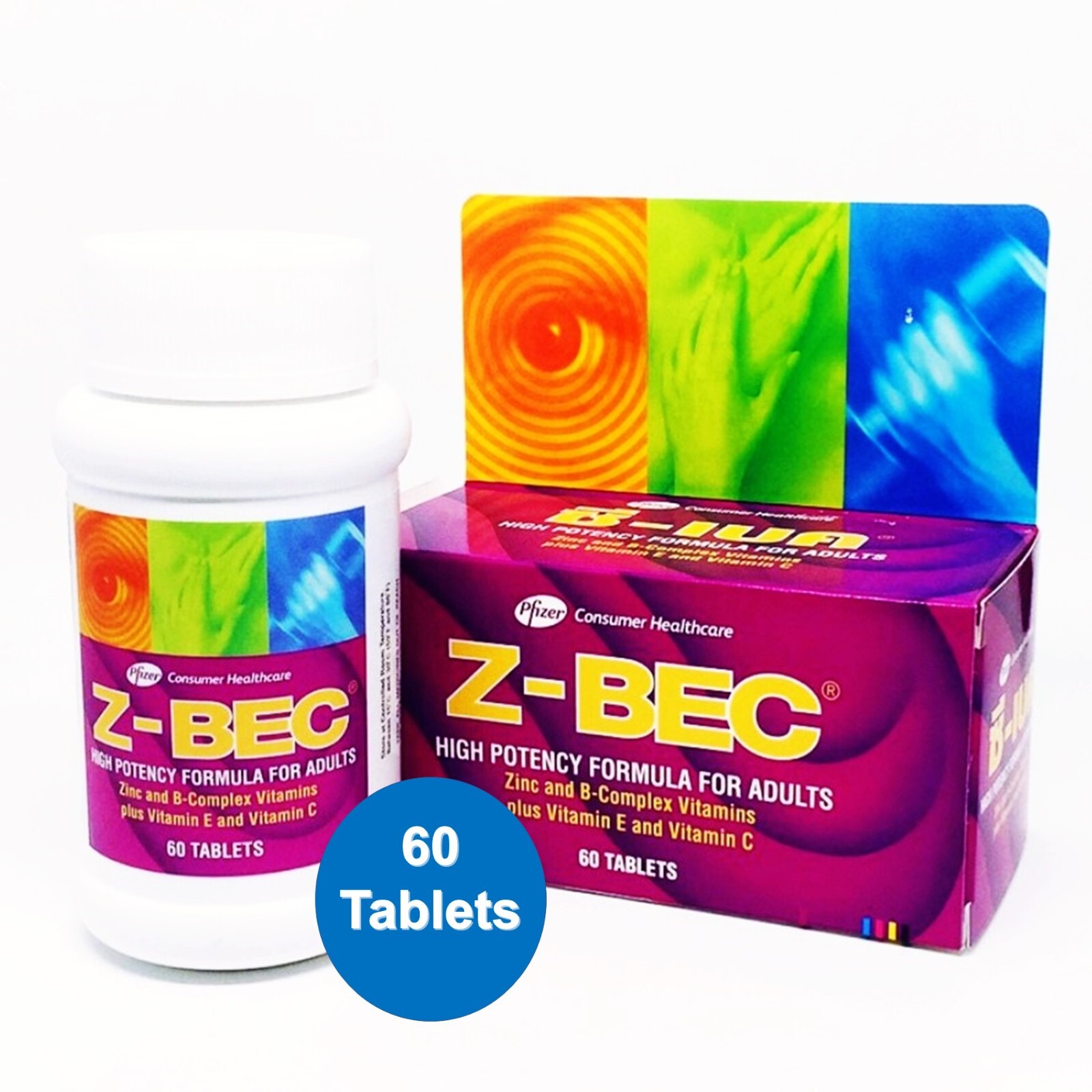 6 Bottles Z-BEC Multivitamins High Potency Formula For Adults 6X60 Tablets