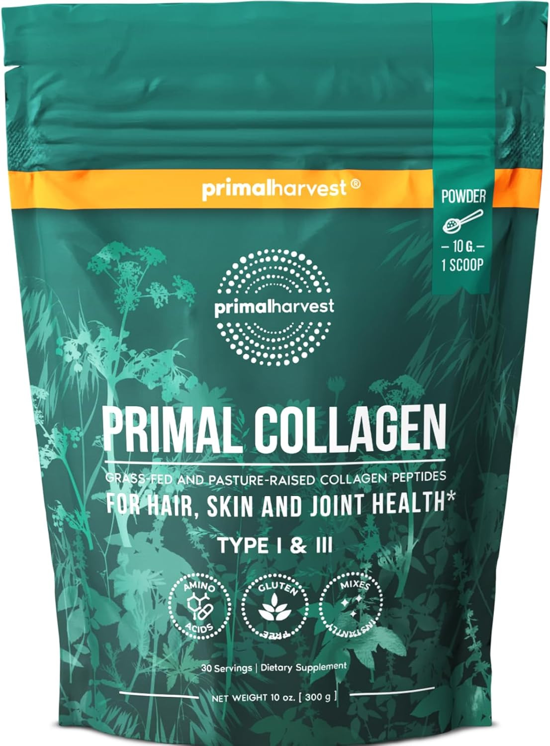 Primal Harvest Collagen Powder for Women or Men Primal Collagen Peptides Powder