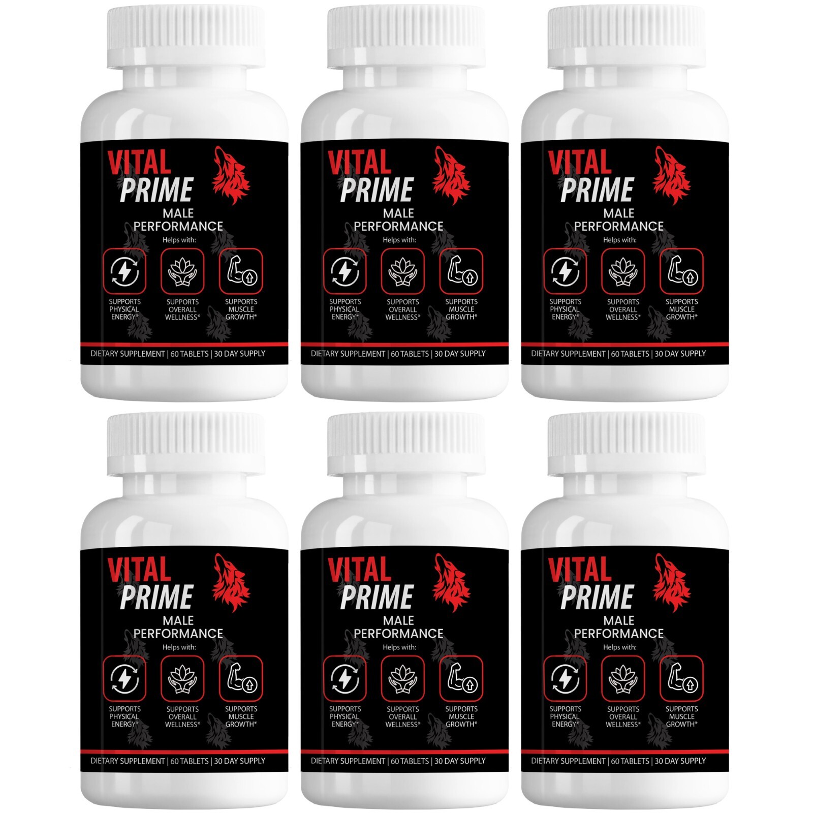 (6 Pack) Vital Prime for Men VitalPrime Advanced Male Support – 360 Tablets