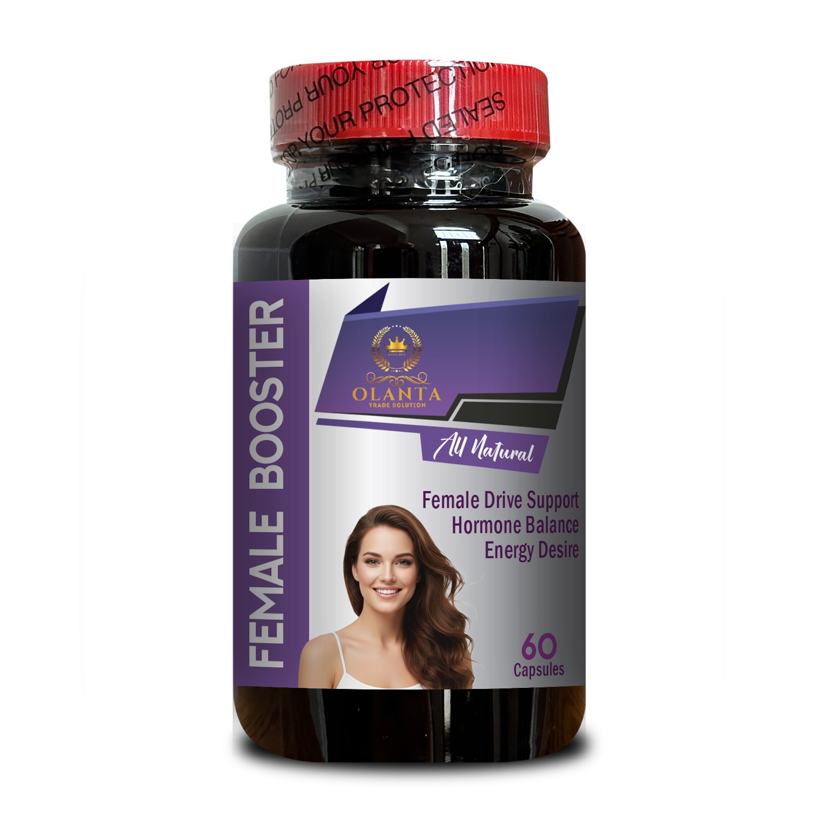 Female Vitality Booster Capsules – Herbal Complex with Red Clover, Licorice Root