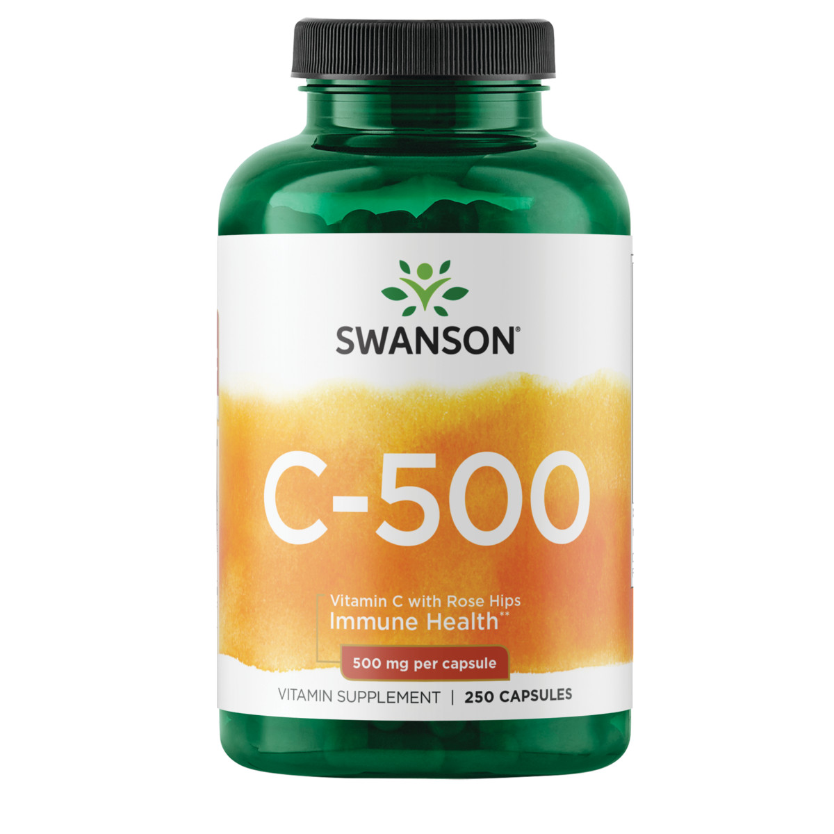 Swanson Vitamin C with Rose Hips, 500 mg, 250 Count