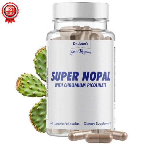 Santo Remedio Super Nopal Capsules Plant Blend Chromium 60Ct 30 Servings