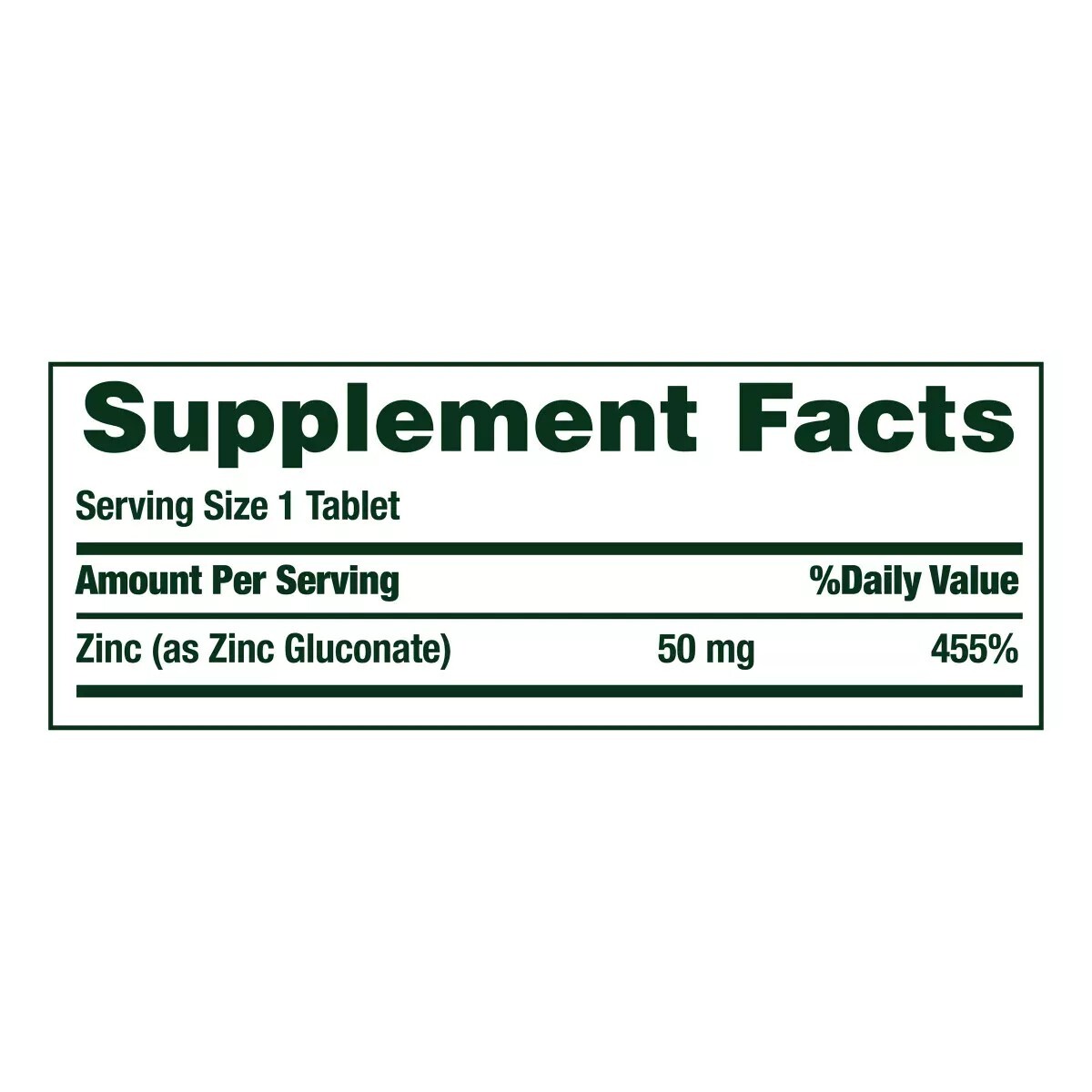 Nature’s Bounty Zinc 50 mg 400 Tablet Support Immume System EXP 02/2026