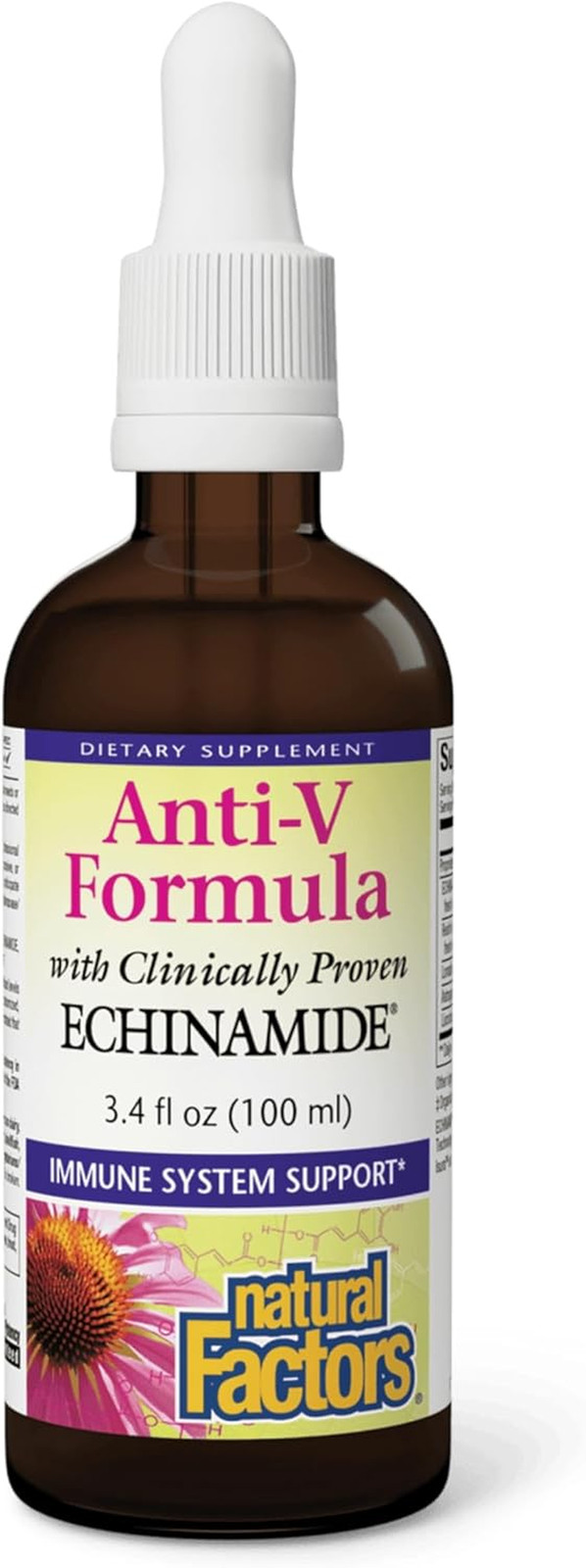 Natural Factors Anti V Liquid Immune Support 3.4 Oz