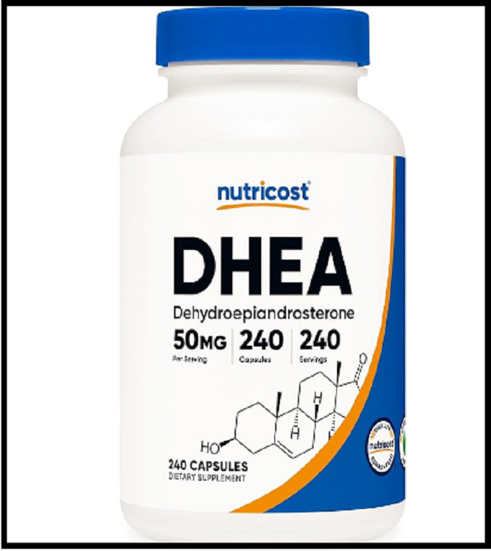 Nutricost DHEA 50mg, 240 Capsules – Gluten Free, Soy Free, Non-GMO, Supplement