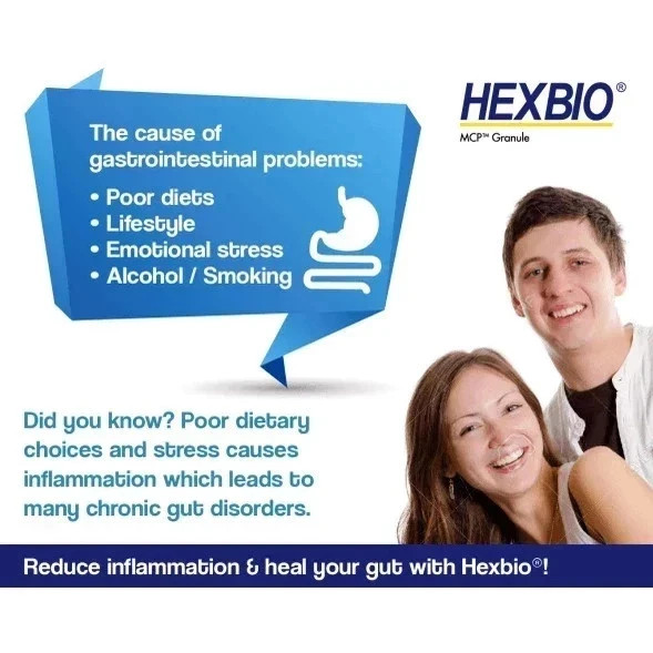 2 X HEXBIO Probiotic Granule 3g (45’s) For Constipation & Diarrhea FAST SHIPPING
