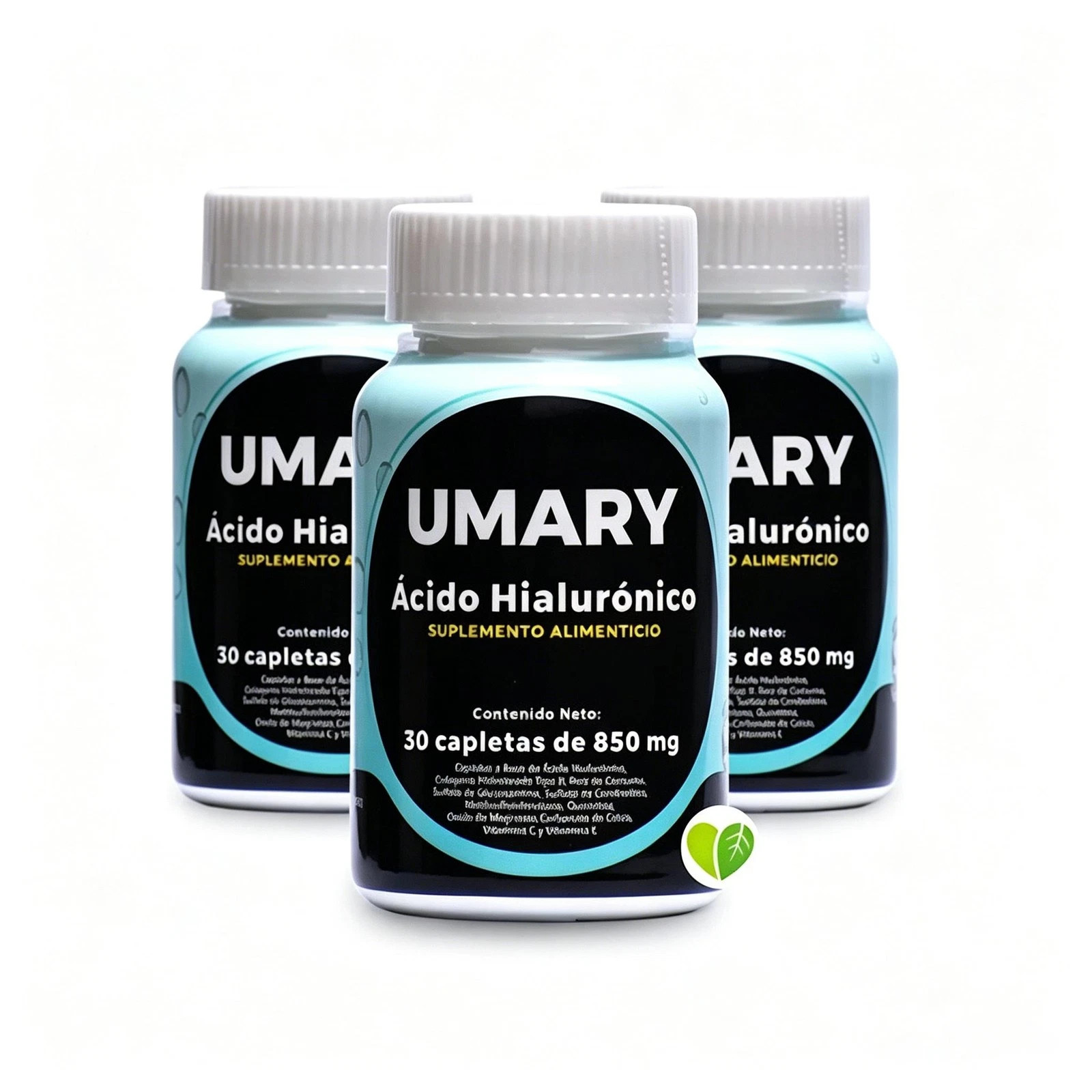 3 bottles Hyaluronic Acid 30 Capsules 850mg Daily Health Supplement New-*-*US