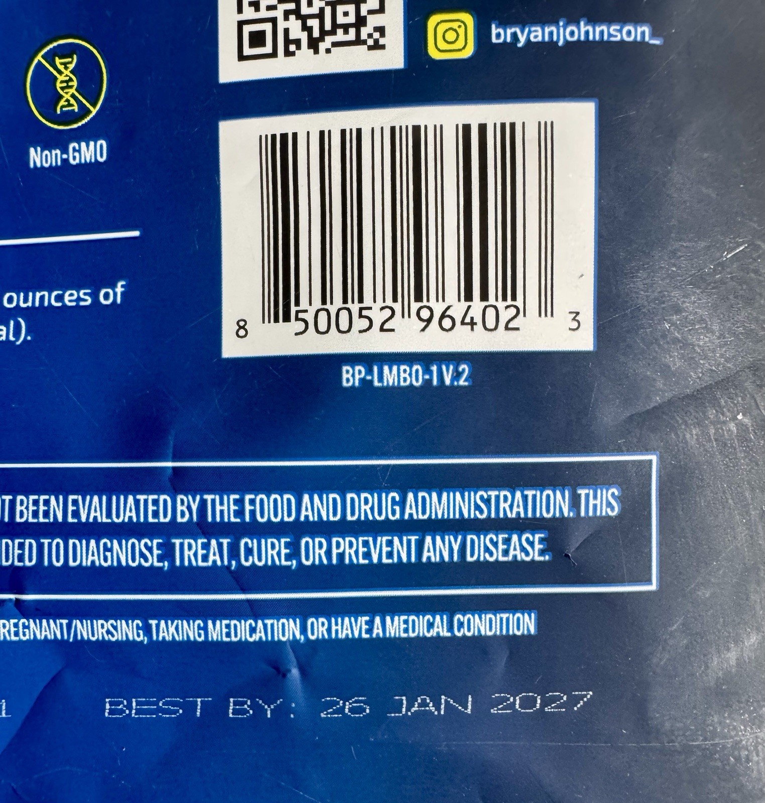 Blueprint Longevity Mix – Muscle, Recovery & Focus Supplement Blood Orange