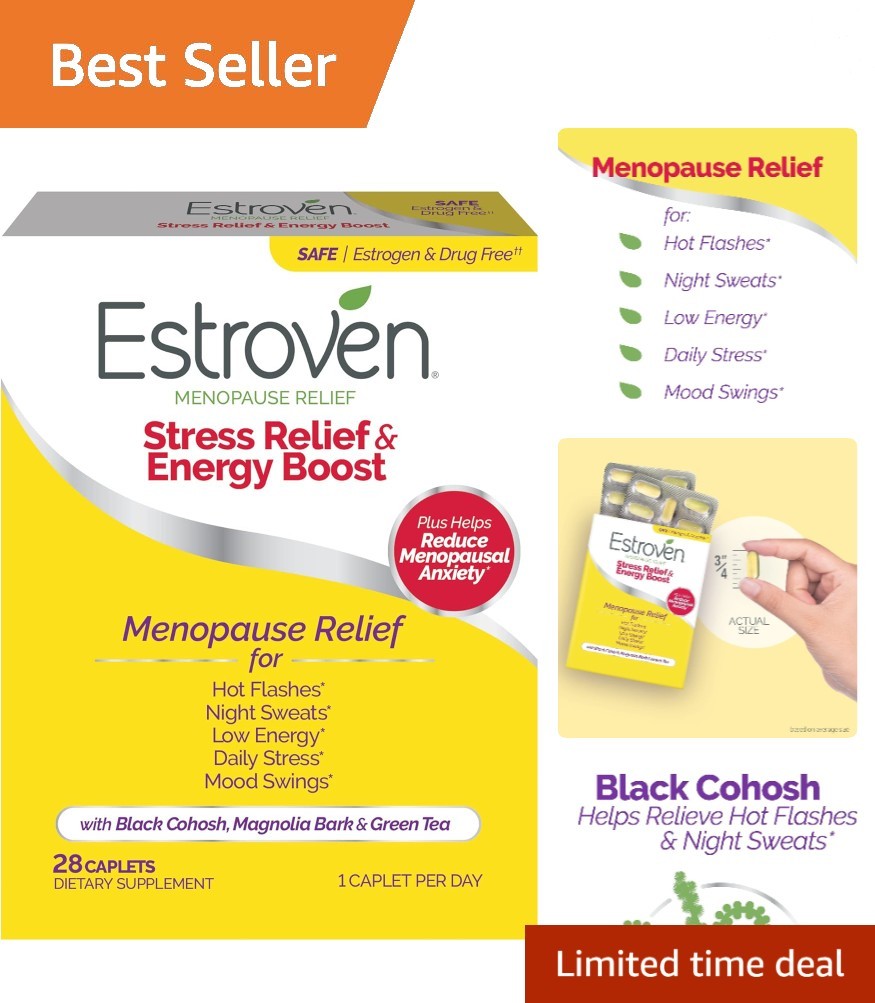 28 Count Stress Relief & Energy Capsules – Clinically Proven Menopause Support
