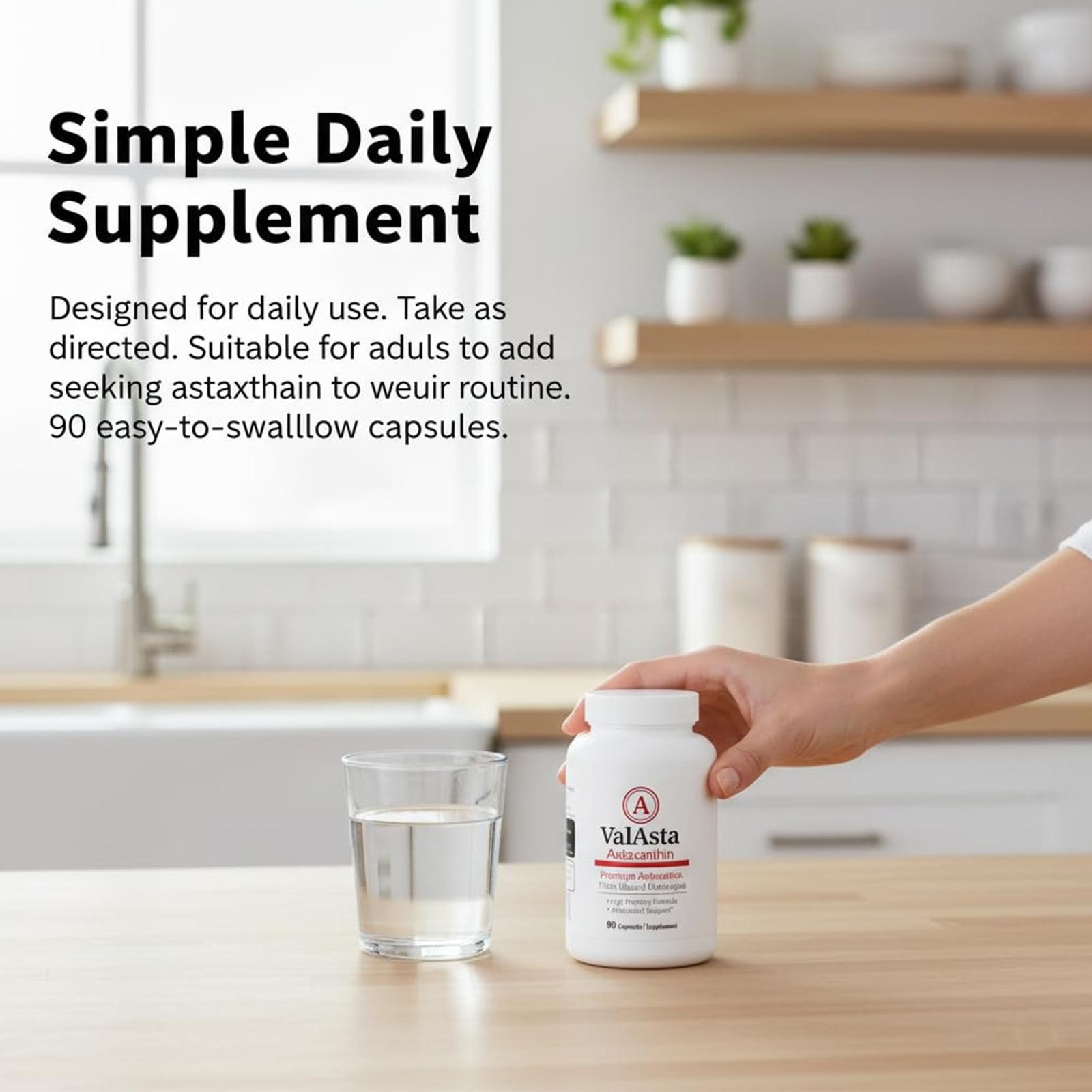 LUMINE ValAsta Astaxanthin 35mg, ValAsta Astaxanthin Softgels,Vegan.. Premium