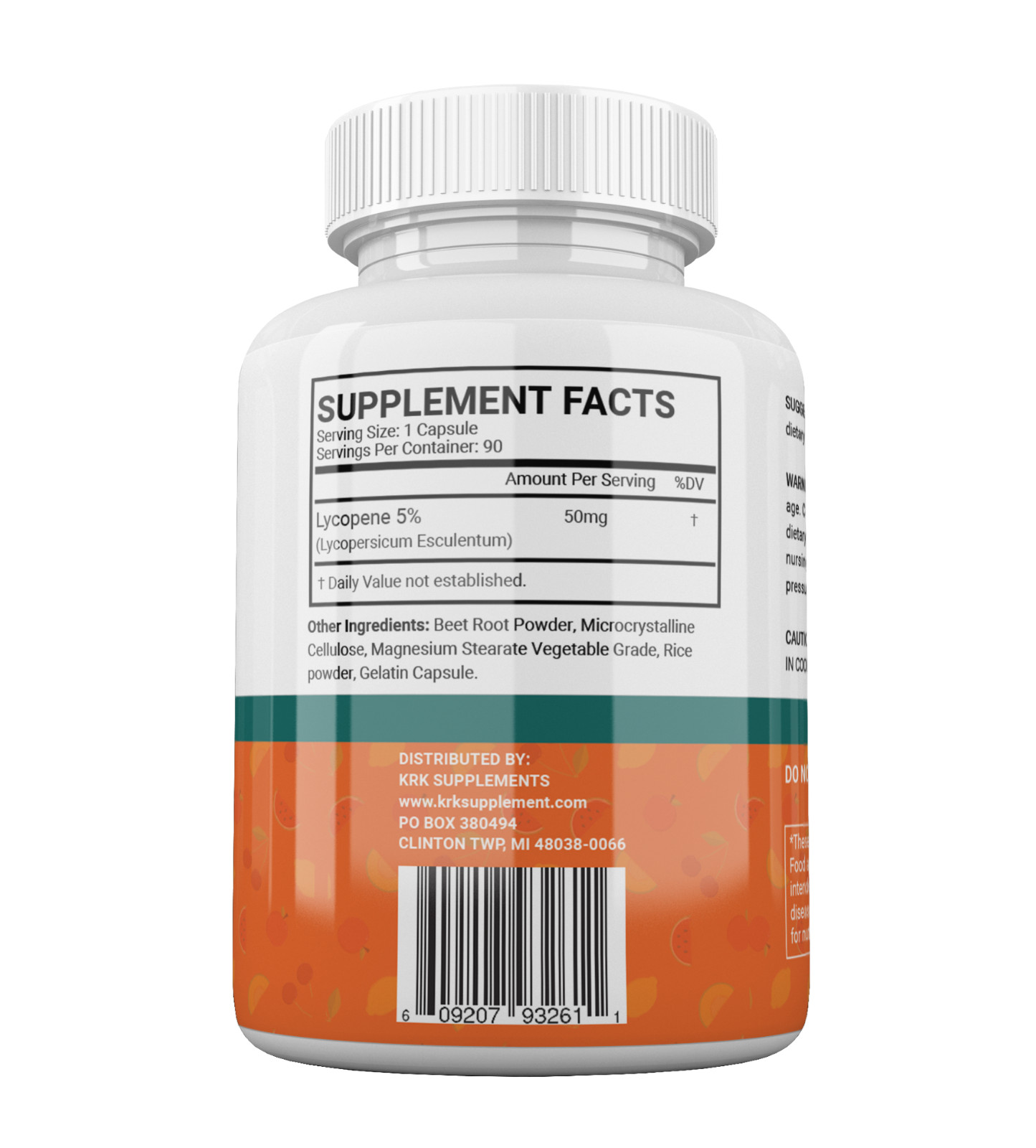 1 pc Lycopene 50mg Prostate Support Health Supplement
