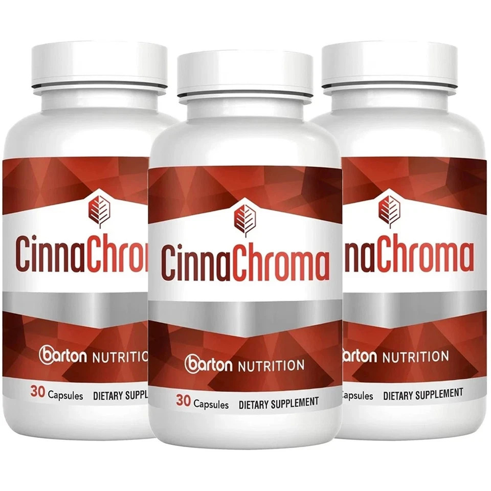 3 Pack Barton Nutrition CinnaChroma Advanced Blood Sugar Support 30 Caps