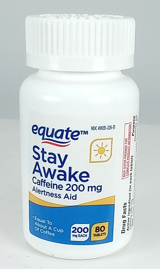 EQUATE Stay Awake Caffeine Alertness Aid -200 Mg 80 Tablets BB DATE 06/27–05/28