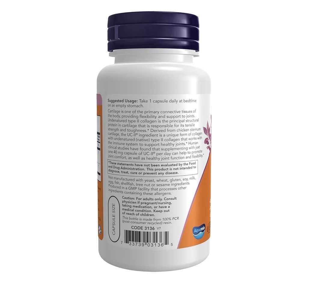UC-II® Joint Health with Undenatured Type II Collagen, 120 Capsules Exp 06/2028