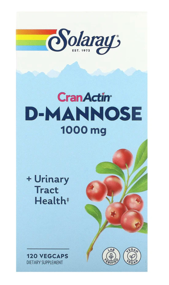 Solaray D-Mannose CranActin Urinary Tract Health 120 VegCaps Dmannose D Mannose