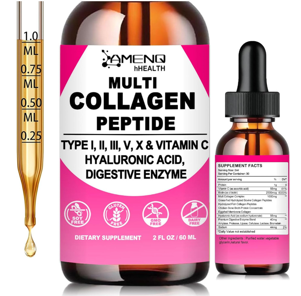 Colageno Liquido Hidrolizado Con Acido Hialuronico Vitamina Natural Cara Piel #1