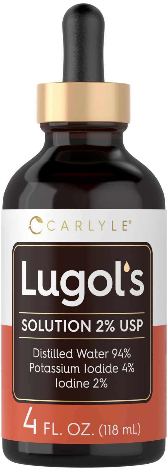 Carlyle Lugols Iodine 2 Percent | 4 fl oz (Pack of 1) | 4 Fl Oz