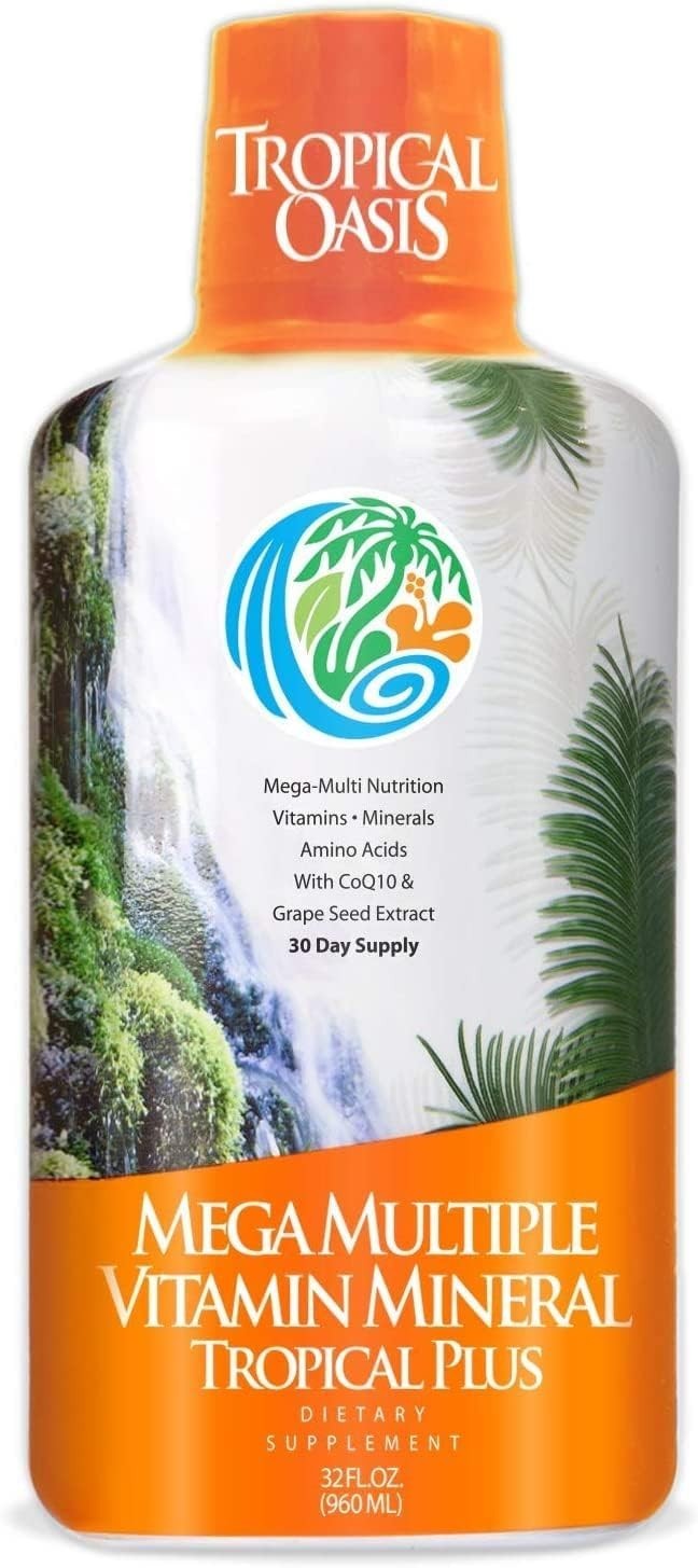 Tropical Oasis Mega Plus – Liquid Multivitamin and Mineral Supplement – Inclu…