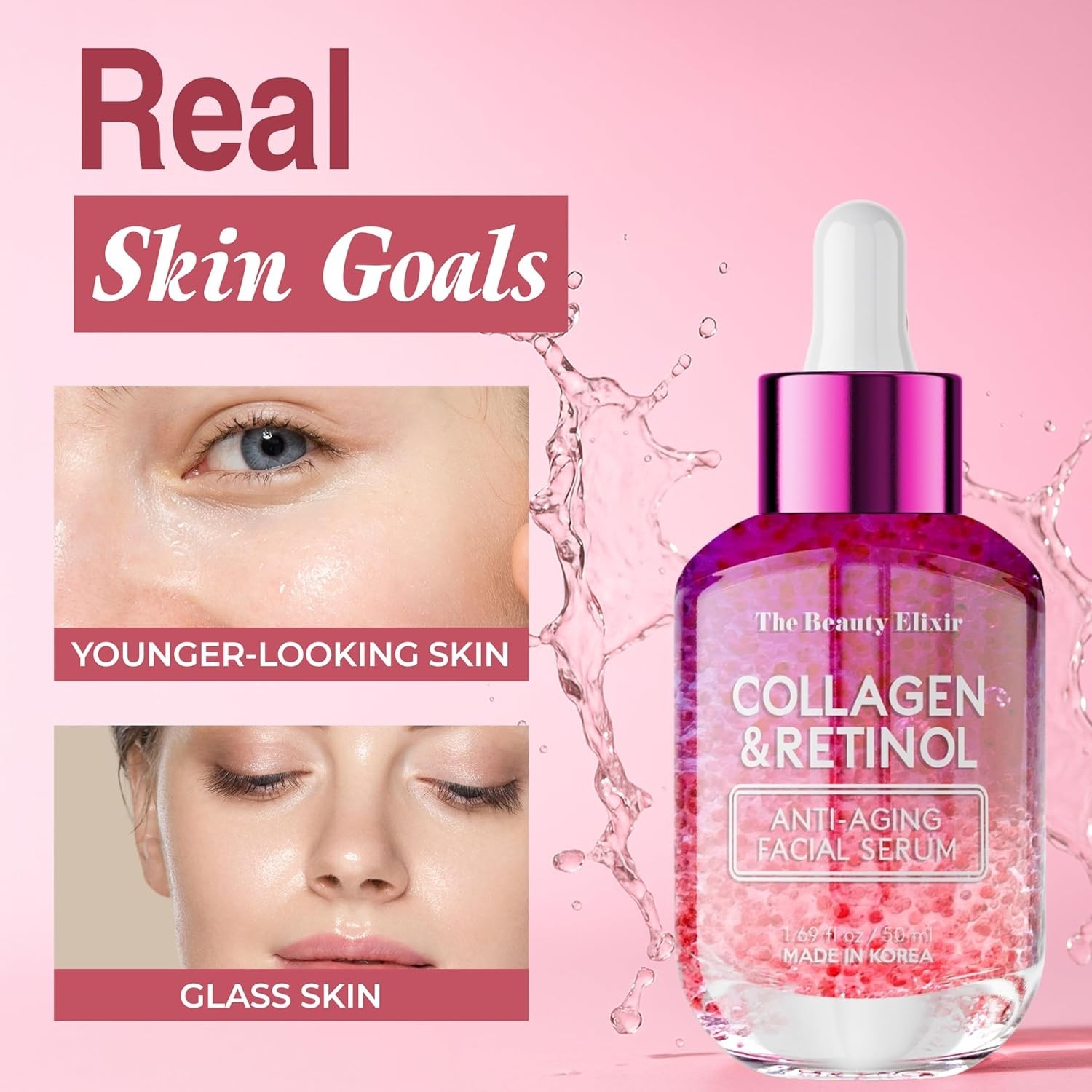 Collagen & Retinol Serum for Face – Ultra Hydrating, Restores, Smooths & Reduces