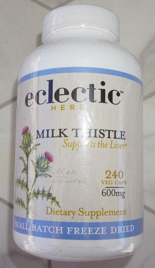 Eclectic Herb Milk Thistle Liver Support, 600 mg, 240 caps, SEALED