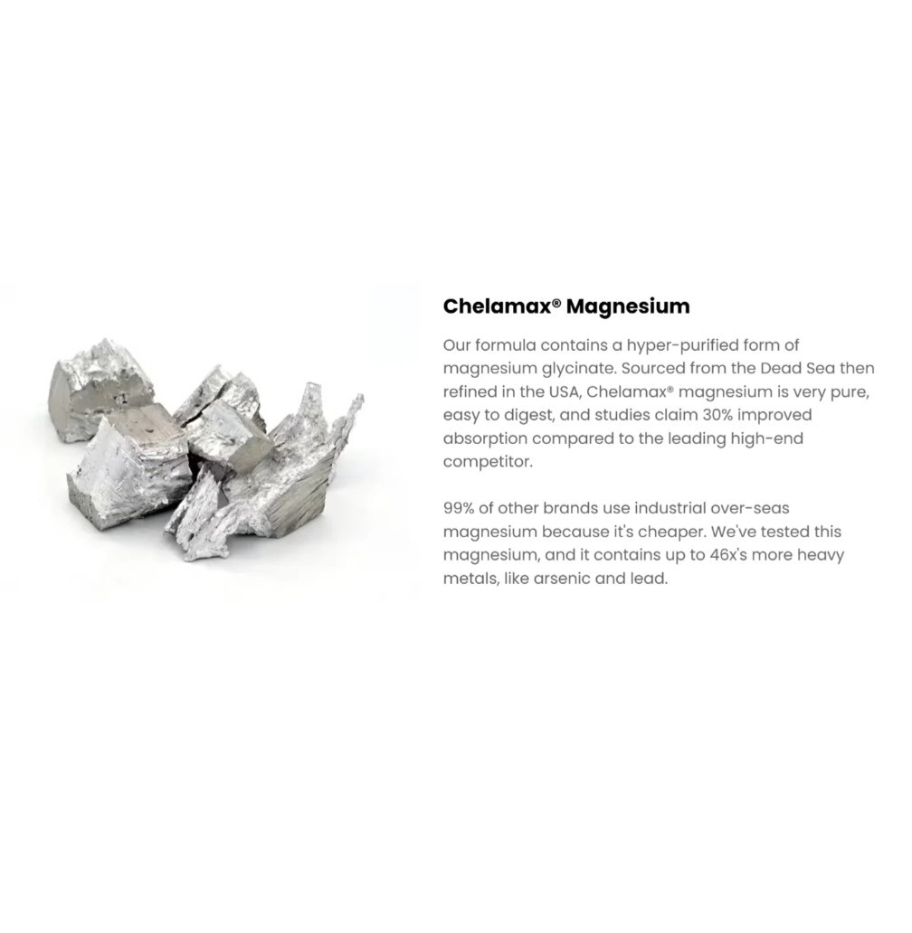Organics Ocean Pure Magnesium Glycinate Zinc 4 Sleep Chelated 90 Caps Fast Ship