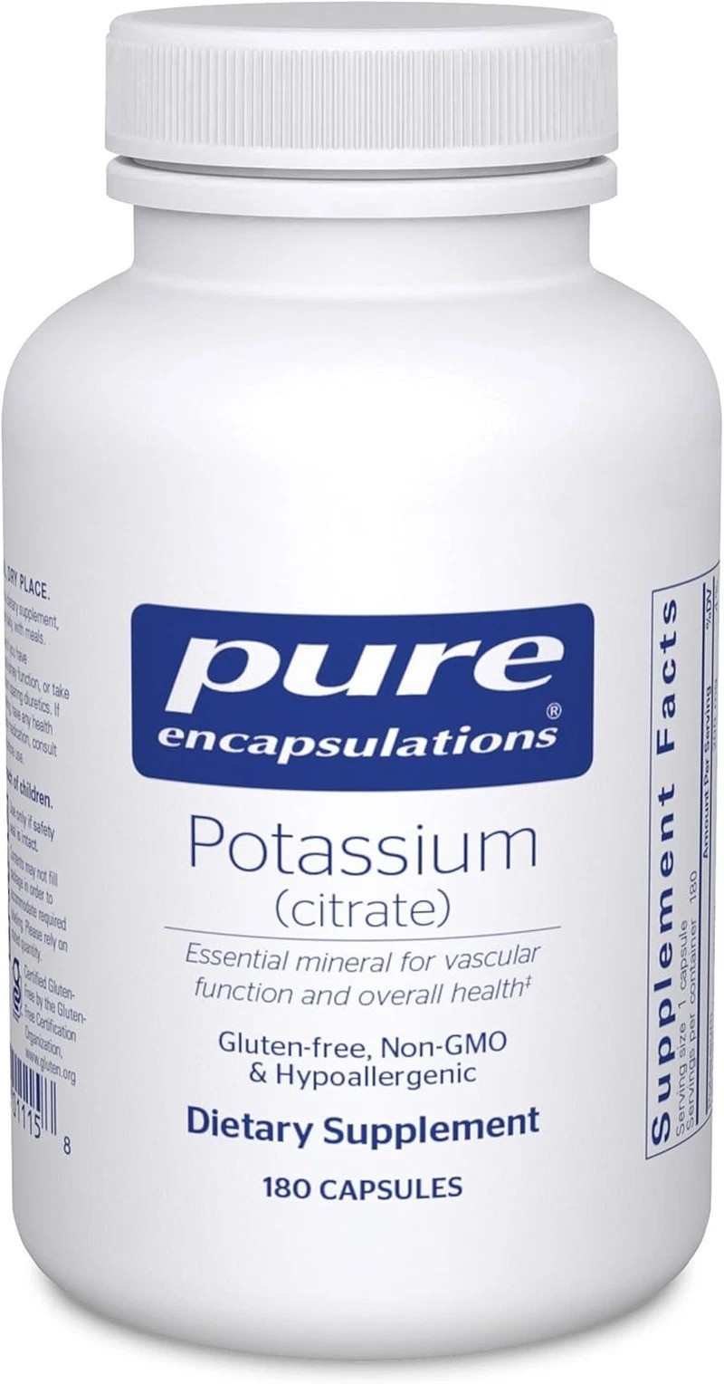 Pure Encapsulations Potassium Citrate Electrolyte Support 180 Caps – EXP 2028+