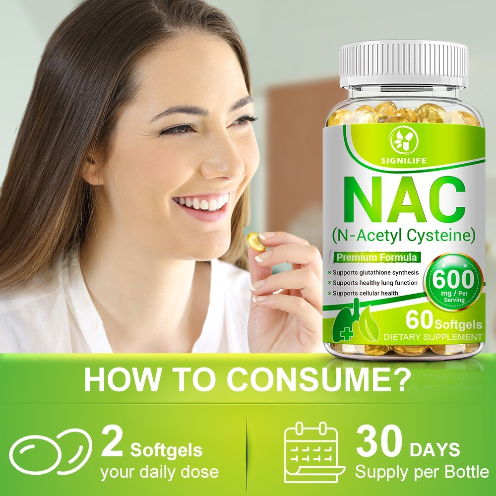 N-Acetyl Cysteine 600mg NAC Capsules Immune Support | Antioxidant | Lung Health