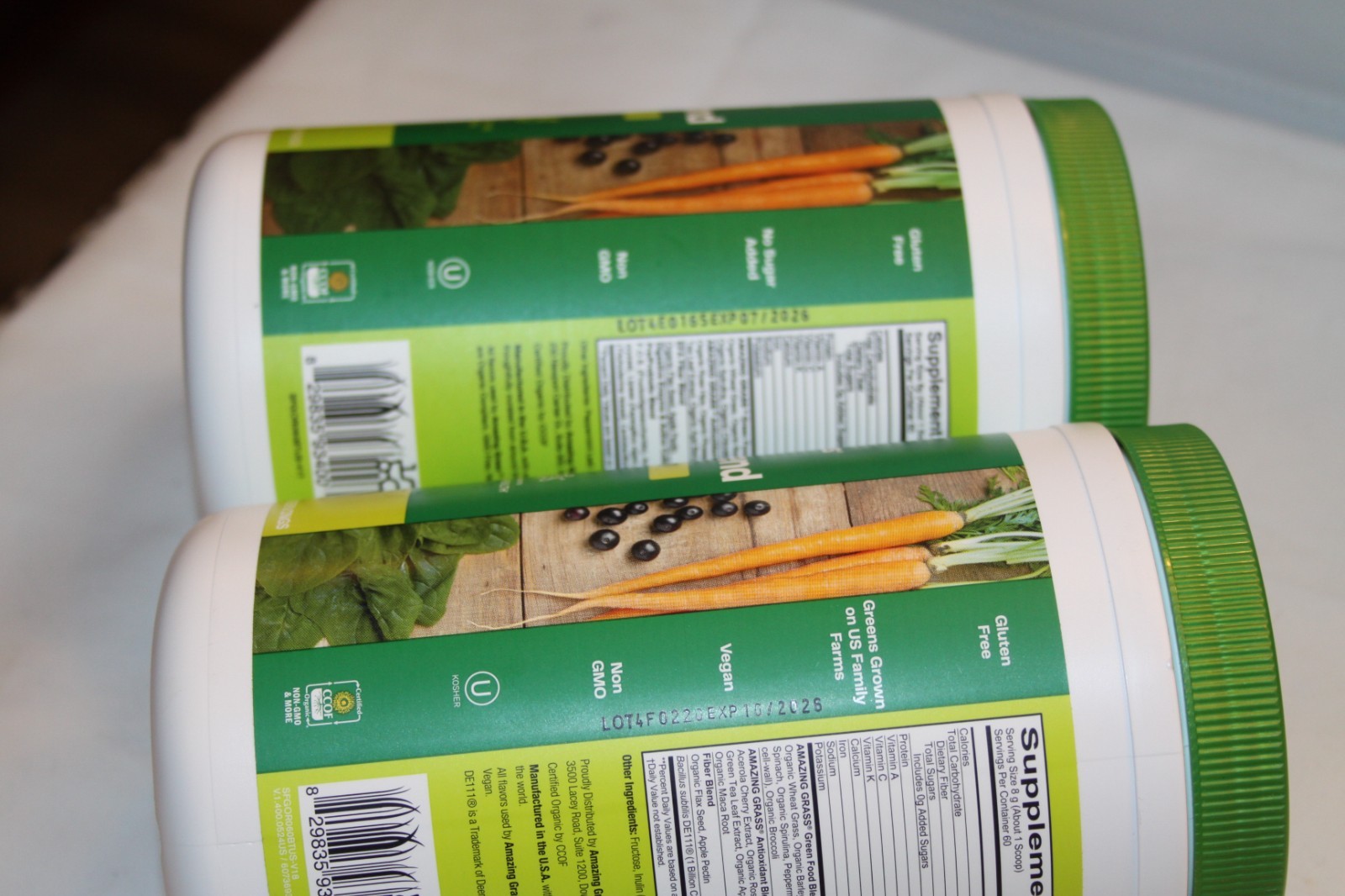 2 Amazing Grass Greens Blend Superfood the Original 8.5 oz 30 Servings Exp 10/26