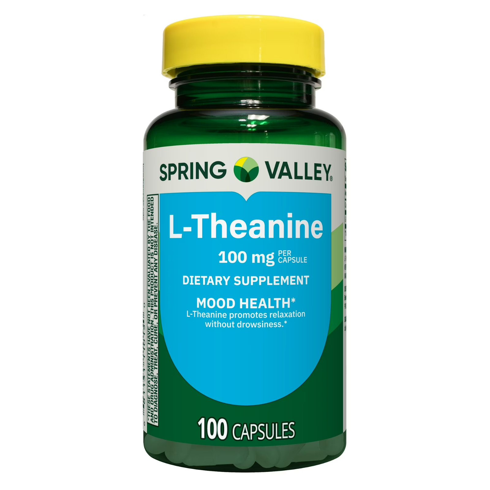 Spring Valley L-Theanine 100 mg Capsules, Mood & Relaxation Support, 100 Ct