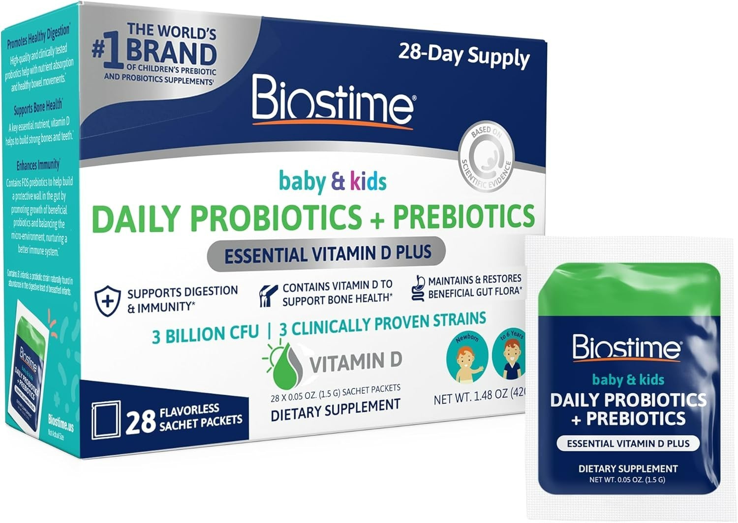 Biostime Baby&Kids Daily Probiotics + Prebiotics – 28 packets – 01/2027