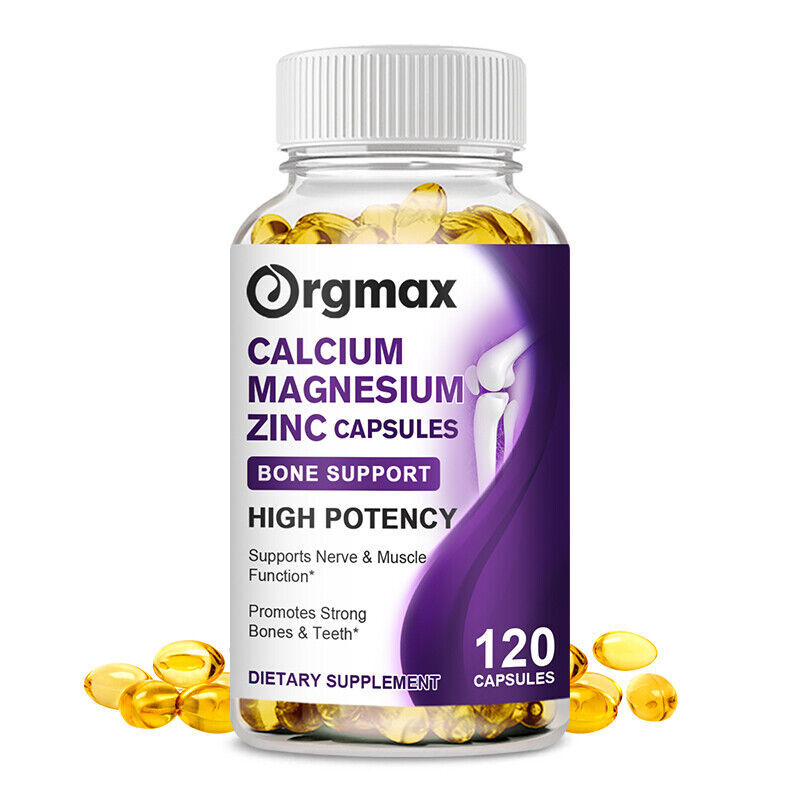 Calcium Magnesium Zinc with Vitamin D3 Strong For Bone Health Muscle Improvement